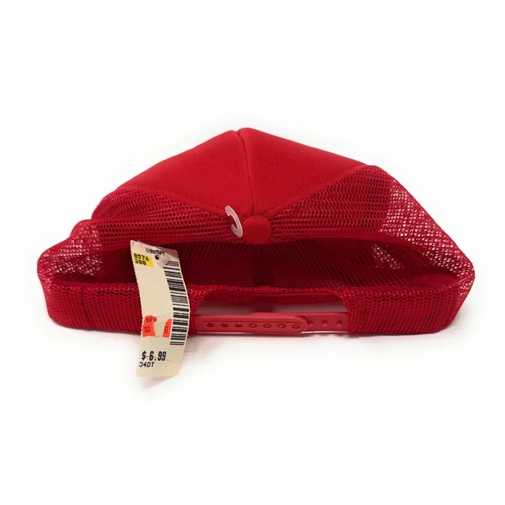 Vintage Dick Tracy Trucker Hat Movie Promo Walt Disney Snapback Cap Mesh Red 90s